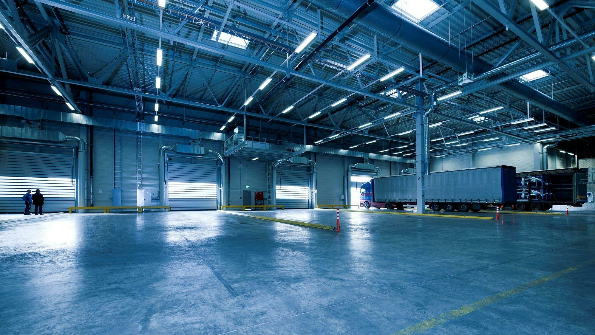 This is an image of an interior industrial space